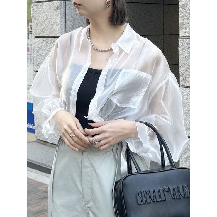 ホワイト | ヘムドロストシアーシャツ | MURUA