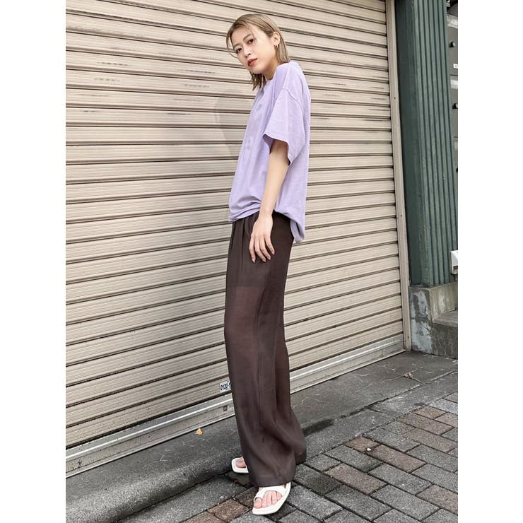 WOOL GABARDINE SIDE TUCK PANTS(S BLACK): Vintage｜THE SHOP