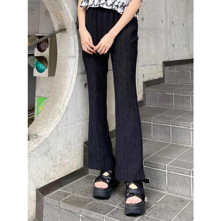 B00865 ムルーアMURUA折り返しワイドパンツ プリーツイージーワイドパンツ[品番：MKSW0059355]｜MURUA