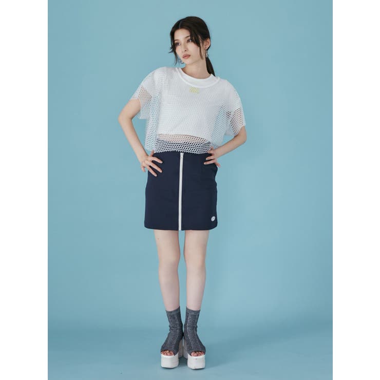 フロントジップミニスカート[品番：MKSW0057803]｜MURUA
