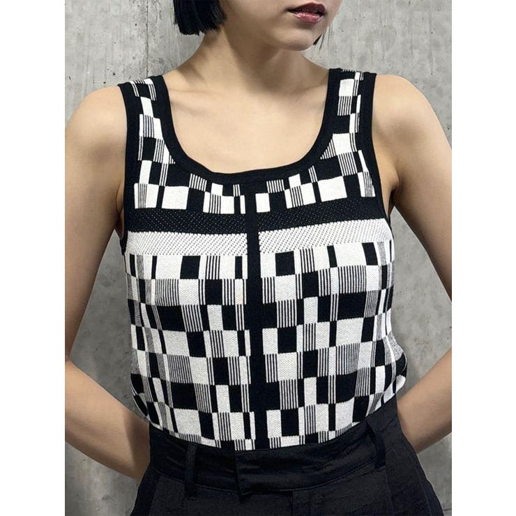 ブラック | ジオメタンクトップ | MURUA