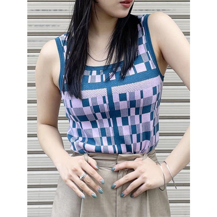 ピンク | ジオメタンクトップ | MURUA