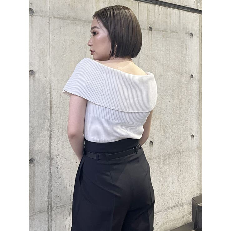 オフショルチャイナボタンニット | MURUA | 詳細画像14 