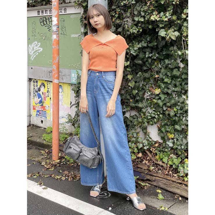 オフショルチャイナボタンニット | MURUA | 詳細画像18 