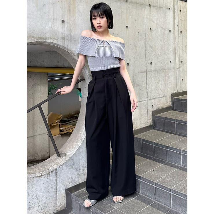 オフショルチャイナボタンニット | MURUA | 詳細画像24 