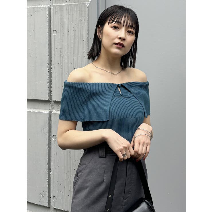 ほぼ【新品未使用】MURUA モダンコート ジップカシュクールニット[品番：MKSW0058833]｜MURUA（ムルーア
