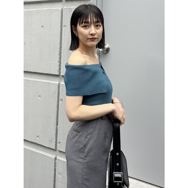 オフショルチャイナボタンニット | MURUA | 詳細画像27 