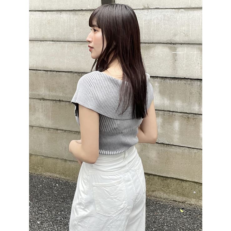 オフショルチャイナボタンニット | MURUA | 詳細画像33 