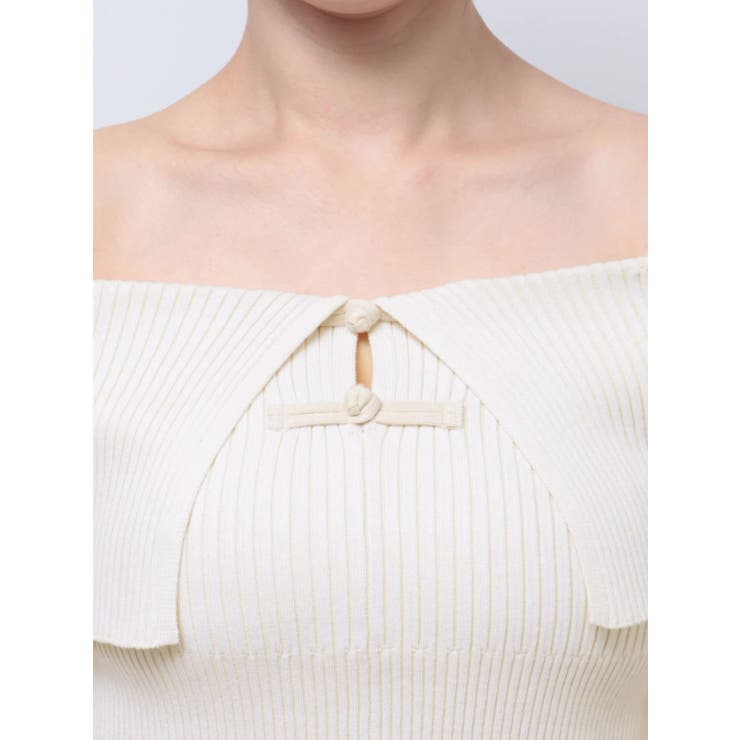 オフショルチャイナボタンニット | MURUA | 詳細画像38 