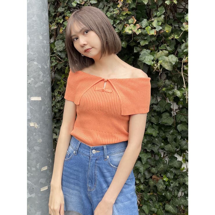 未着用　amuamu bowknot pullover リボンニット SLY ニット セーター 「キャミ付き」MANYWAY RIBBON KNIT TOPS