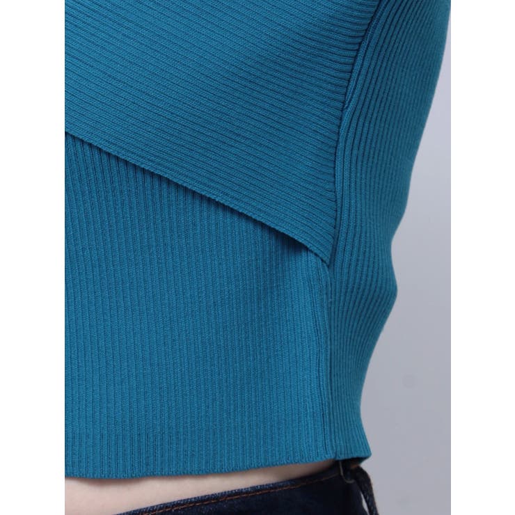ジップカシュクールニット[品番：MKSW0058833]｜MURUA（ムルーア