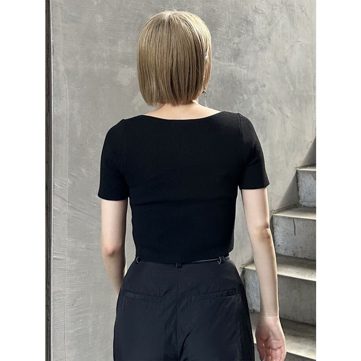 ホックデザインハーフスリーブニット | MURUA | 詳細画像11 