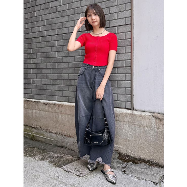 ホックデザインハーフスリーブニット | MURUA | 詳細画像16 