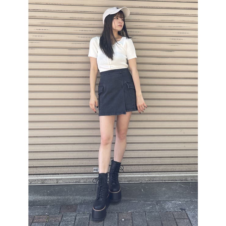 ホックデザインハーフスリーブニット | MURUA | 詳細画像7 