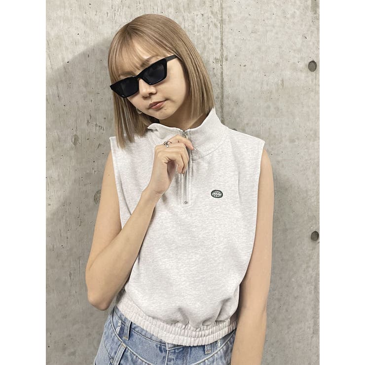 クロップトハーフジップスウェット[品番：MKSW0057798]｜MURUA