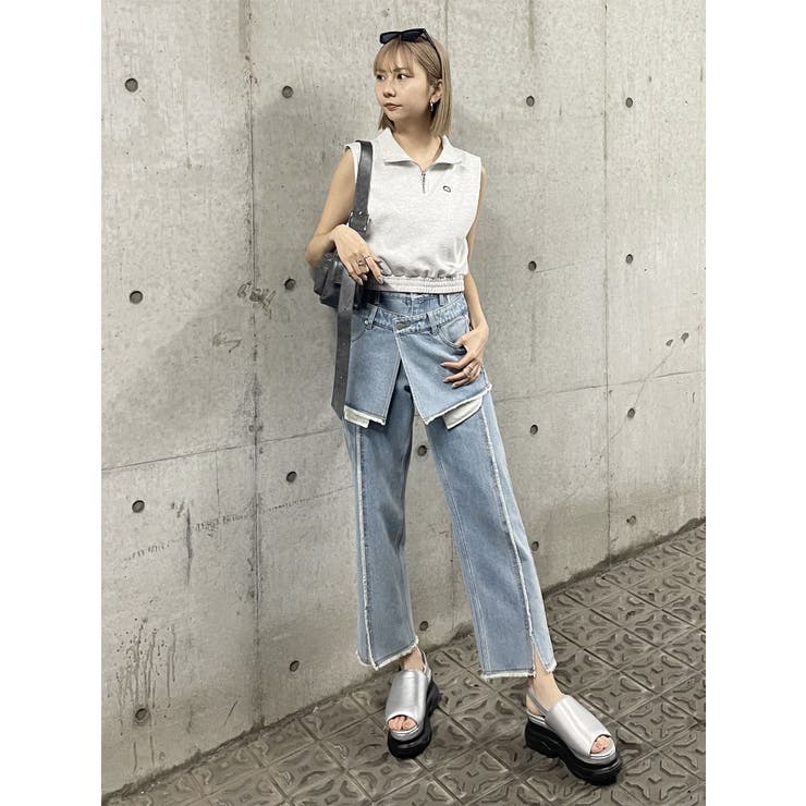 クロップトハーフジップスウェット | MURUA | 詳細画像14 