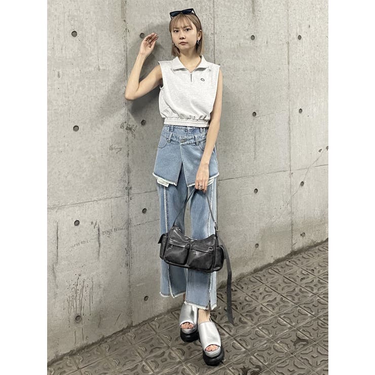 クロップトハーフジップスウェット | MURUA | 詳細画像15 