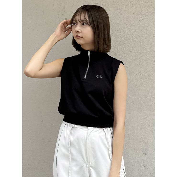 クロップトハーフジップスウェット | MURUA | 詳細画像36 