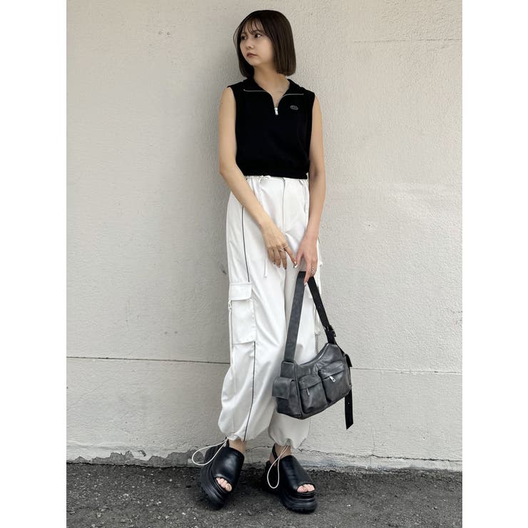 クロップトハーフジップスウェット | MURUA | 詳細画像37 