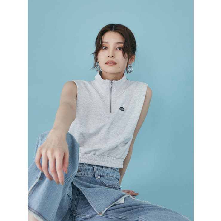 クロップトハーフジップスウェット | MURUA | 詳細画像6 