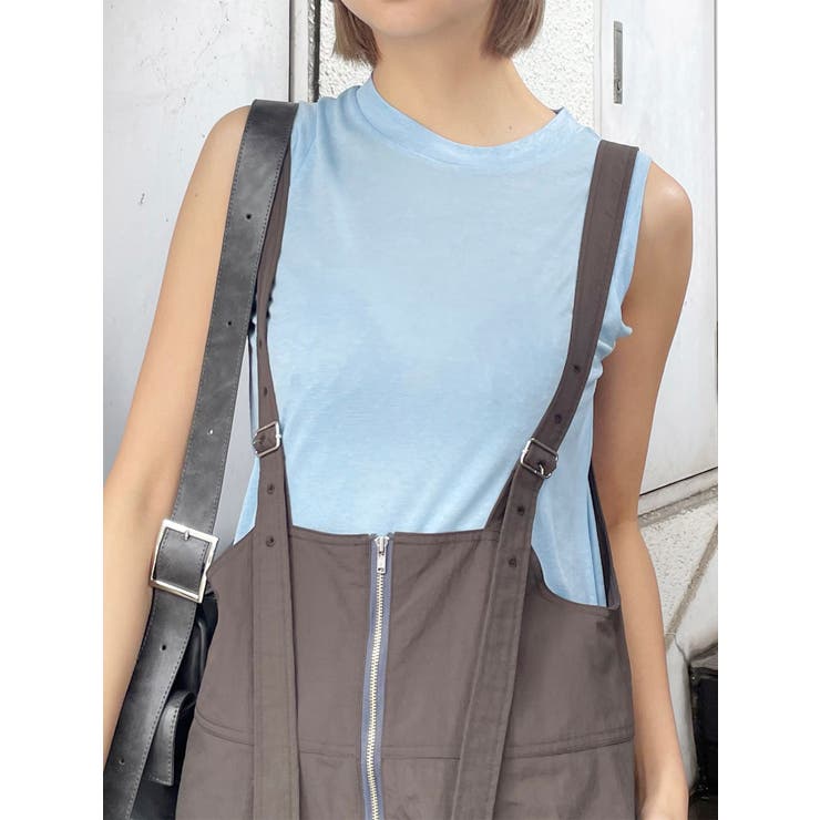 ブルー | セミシアーノースリカットトップス | MURUA