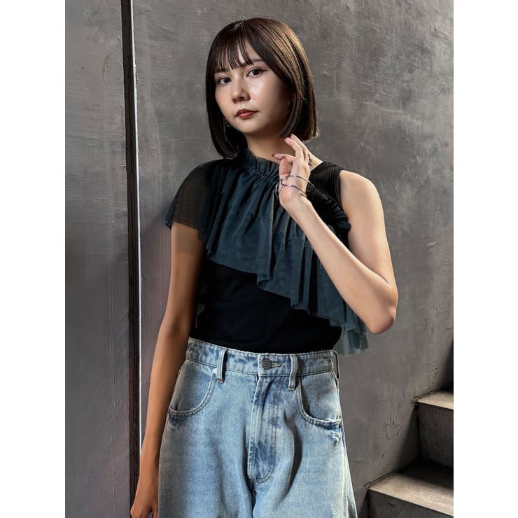 チュールフリルレイヤードタンクトップ | MURUA | 詳細画像5 