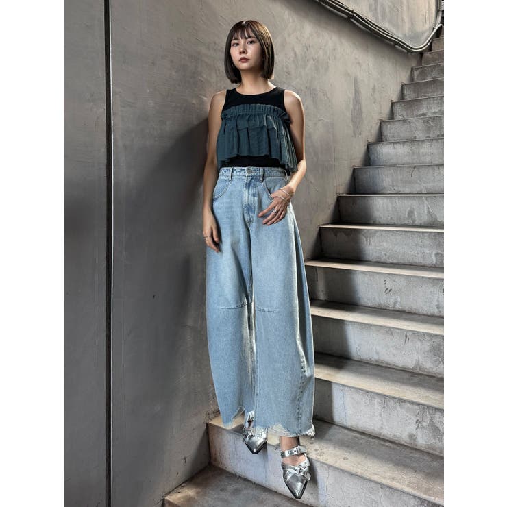 チュールフリルレイヤードタンクトップ | MURUA | 詳細画像8 