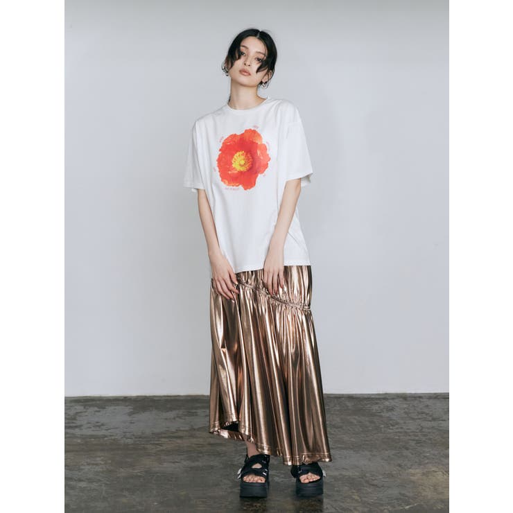 Poppy flower  Tシャツ【WEB限定】[品番：MKSW0058617]｜MURUA（ムルーア）のレディースファッション通販｜SHOPLIST（ショップリスト）