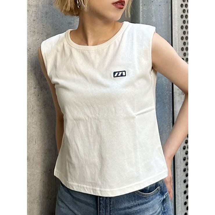 ホワイト | エンブロイダリーロゴタンク | MURUA