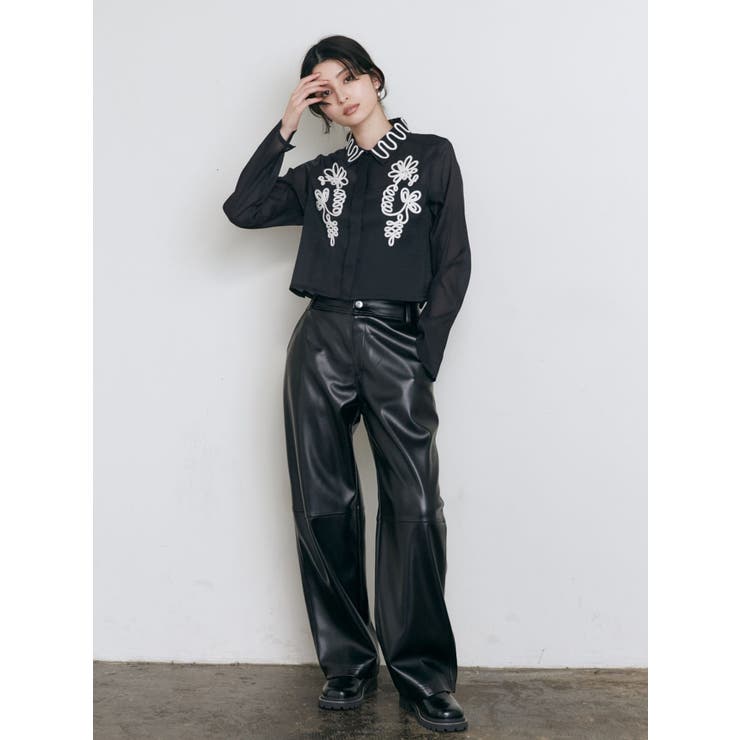 コードエンブロイダリーシャツ[品番：MKSW0058197]｜MURUA（ムルーア