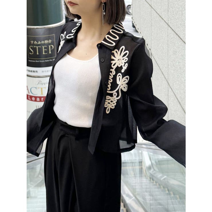 コードエンブロイダリーシャツ[品番：MKSW0058197]｜MURUA（ムルーア