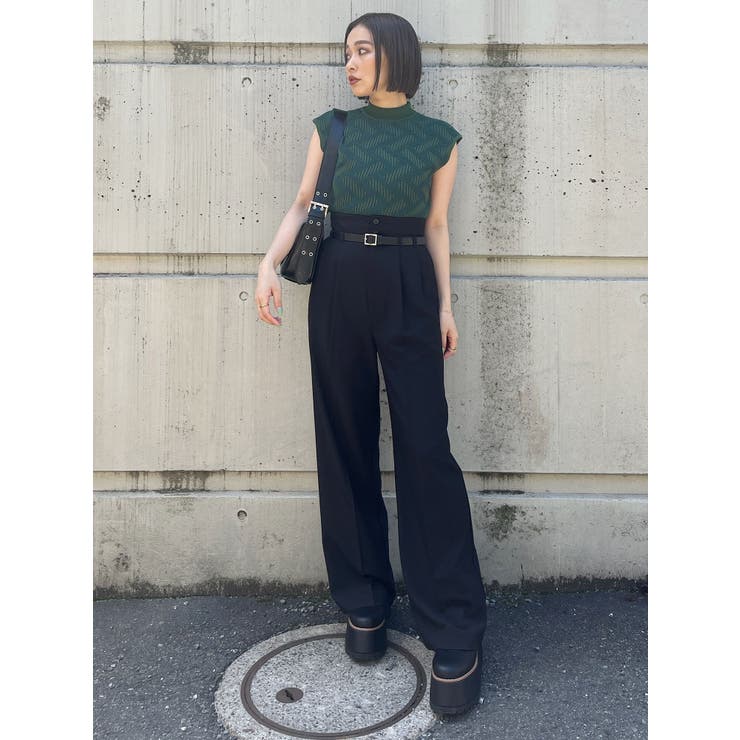 フェイクレザーベルトサスペンダーパンツ | MURUA | 詳細画像13 