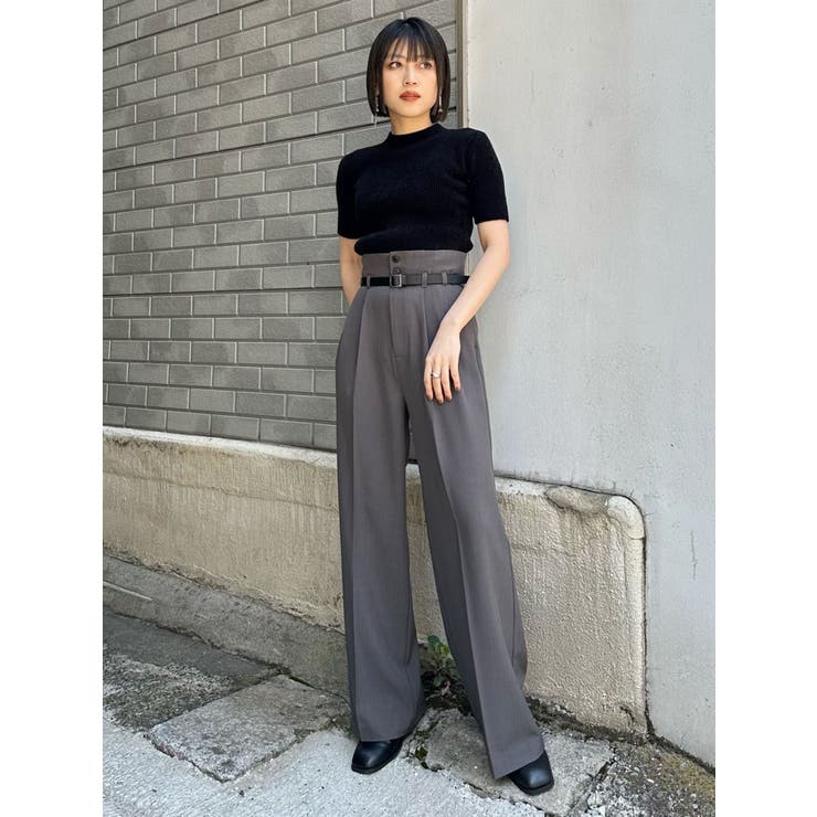 フェイクレザーベルトサスペンダーパンツ | MURUA | 詳細画像19 