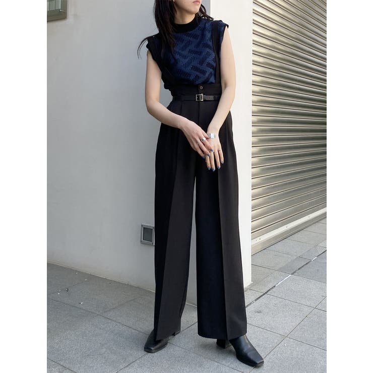 フェイクレザーベルトサスペンダーパンツ | MURUA | 詳細画像32 