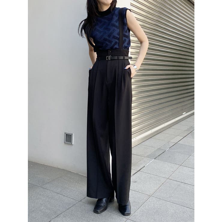 フェイクレザーベルトサスペンダーパンツ | MURUA | 詳細画像33 