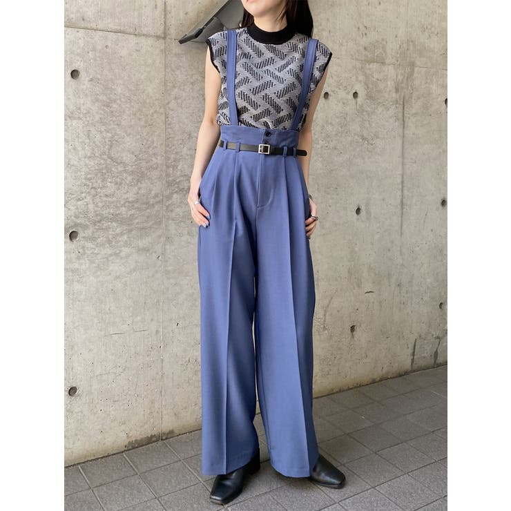 フェイクレザーベルトサスペンダーパンツ | MURUA | 詳細画像36 