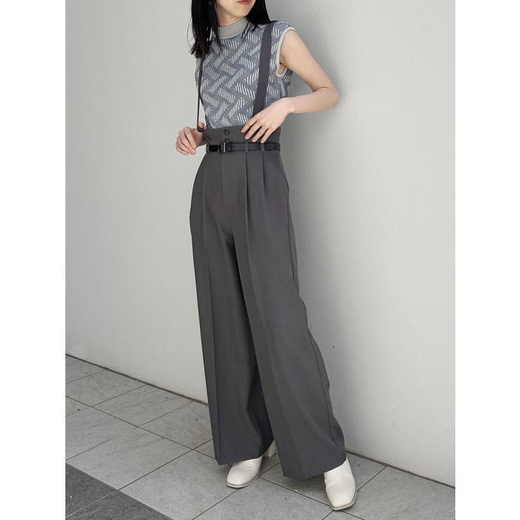 フェイクレザーベルトサスペンダーパンツ | MURUA | 詳細画像40 