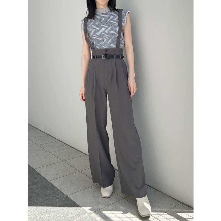 フェイクレザーベルトサスペンダーパンツ | MURUA | 詳細画像41 