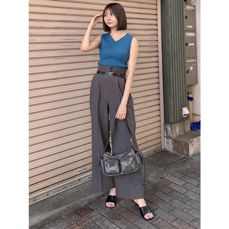 フェイクレザーベルトサスペンダーパンツ | MURUA | 詳細画像47 