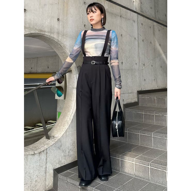 フェイクレザーベルトサスペンダーパンツ | MURUA | 詳細画像48 