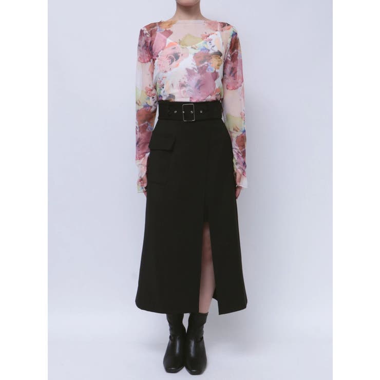 MURUA（ムルーア）の「ワイドベルトラップスカート（スカート