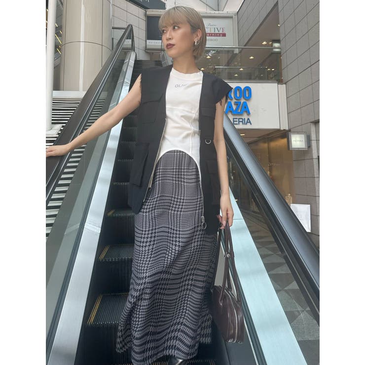 ウェーブチェックナロースカート | MURUA | 詳細画像12 