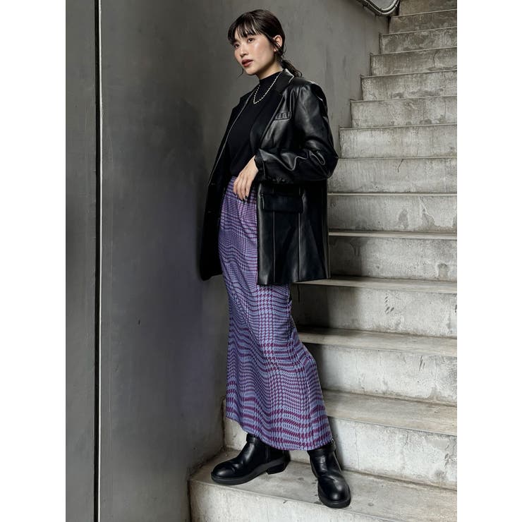 ウェーブチェックナロースカート | MURUA | 詳細画像8 