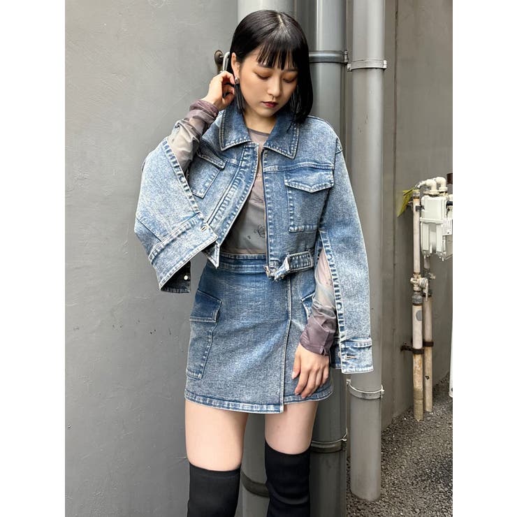 ラップ風ミニスカート[品番：MKSW0059246]｜MURUA（ムルーア）の
