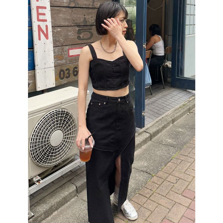 デニムフロントオープンロングスカート | MURUA | 詳細画像15 