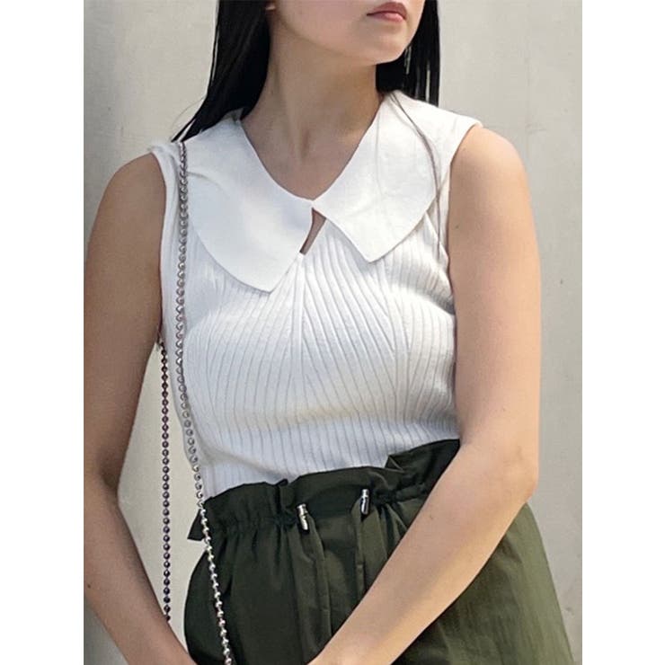 付け衿2WAYリブニット | MURUA | 詳細画像1 