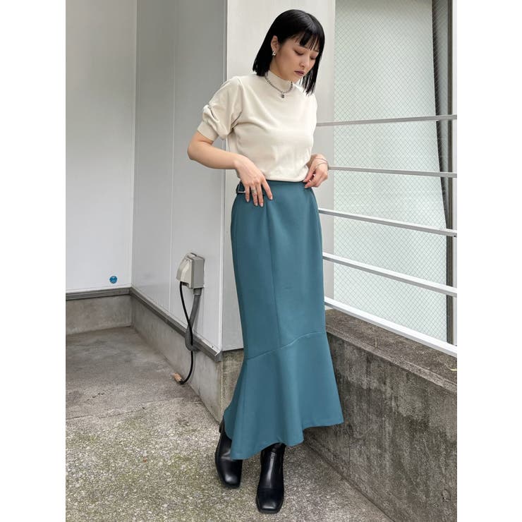 pium パフスリーブ ニット フリルチョーカーパフスリーブニット – pium