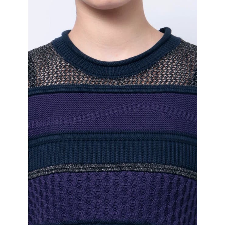 クロシェミックスハーフスリーブニット[品番：MKSW0059240]｜MURUA