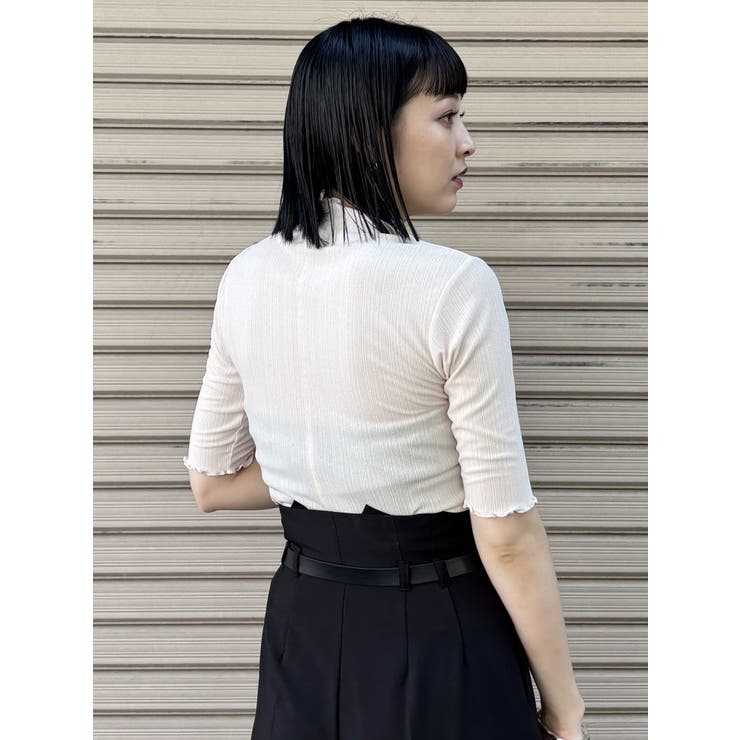 ボトルネックシアーカットトップス[品番：MKSW0059935]｜MURUA
