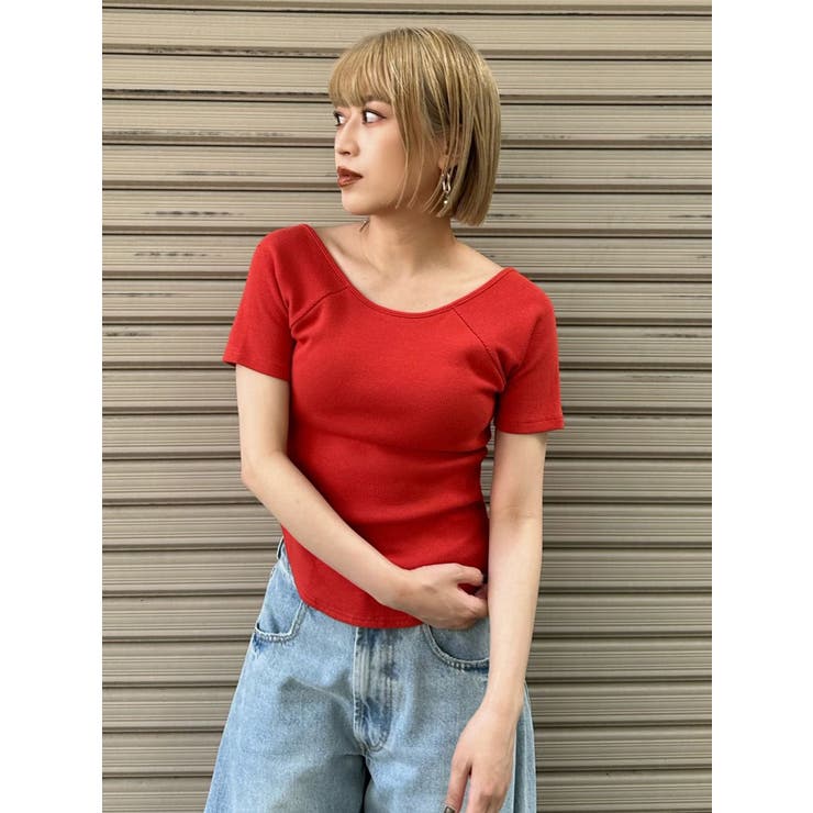 バックシャンリブカットソー | MURUA | 詳細画像17 